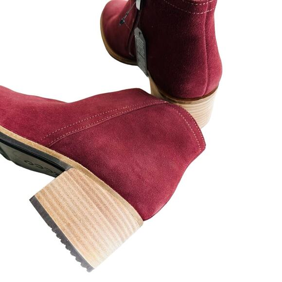 ECCO Shape 35 Ankle Boot Andorra Suede Size 39 / US 9 NEW Red Burgundy - Picture 7 of 9